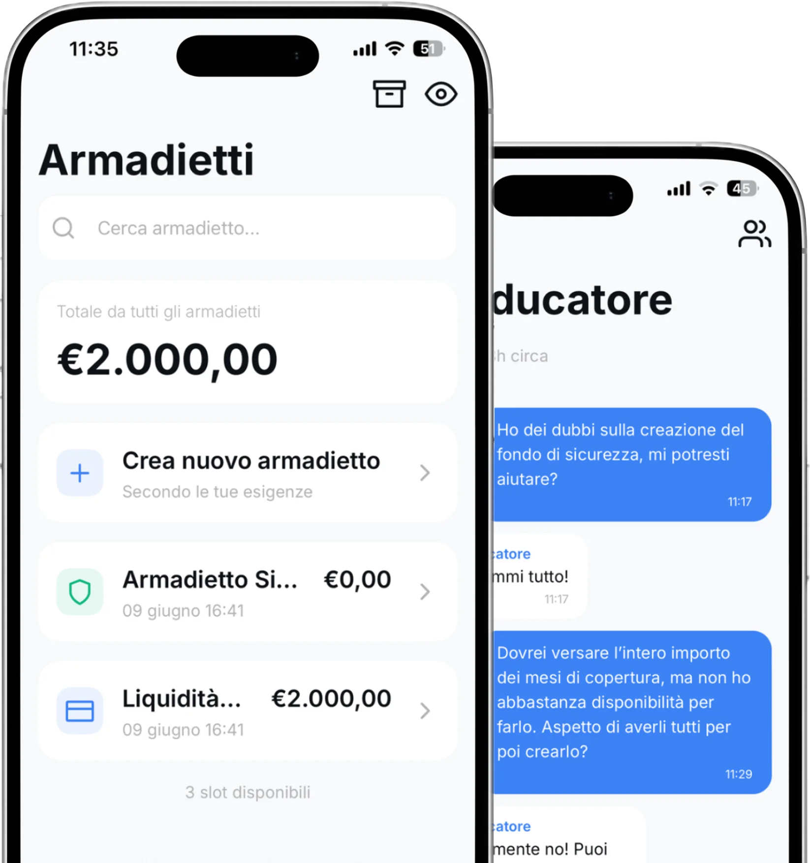 App screens